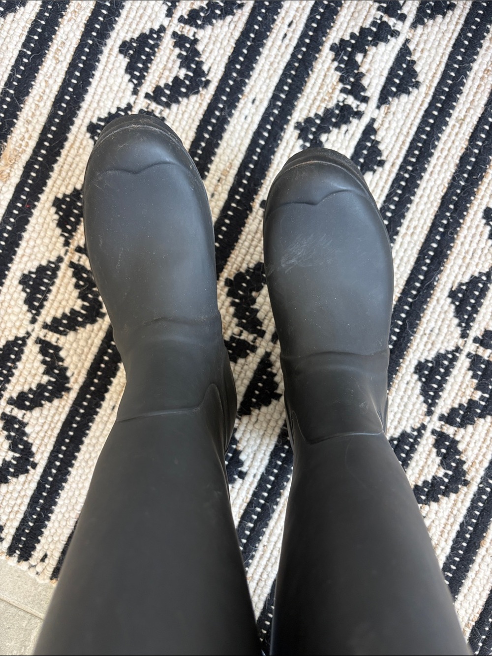Hunter Tall Matte Black Women's Rain Boots - Picture 5 of 8